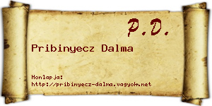 Pribinyecz Dalma névjegykártya